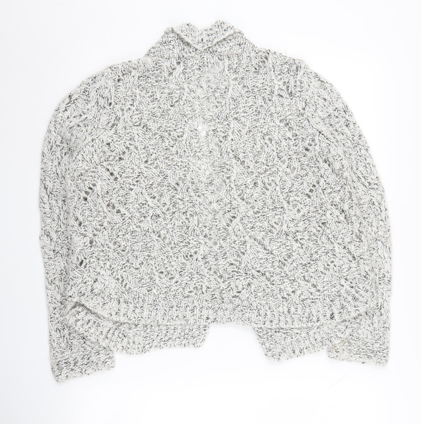 Marks and Spencer Women's Grey Chunky-Knit Cardigan Size 14