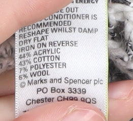 Marks and Spencer Women's Grey Chunky-Knit Cardigan Size 14