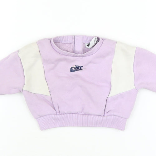 Nike Unisex Baby Purple Pullover Jumper 0-3 Months