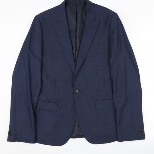 Moss London Men's Blue Blazer Size 40L