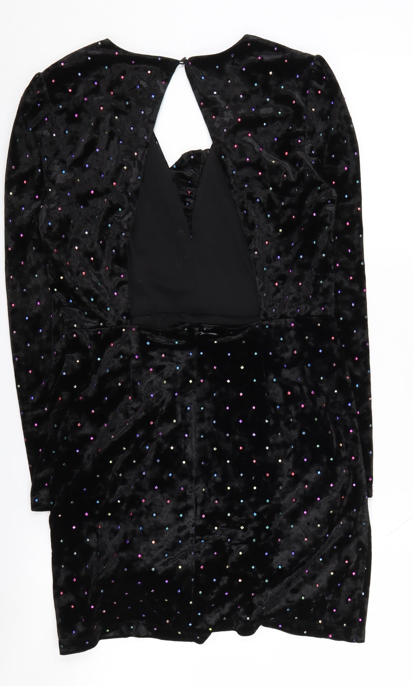 Topshop Petite Black Bodycon Dress, Size 10, Party Ready