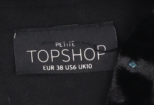 Topshop Petite Black Bodycon Dress, Size 10, Party Ready