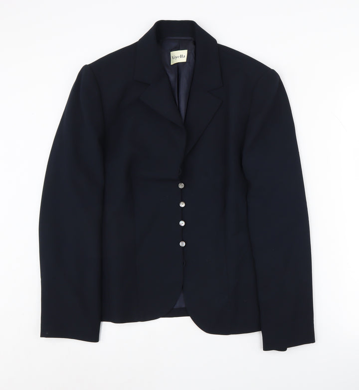 Viyella Women's Blue Suit Jacket Size 14
