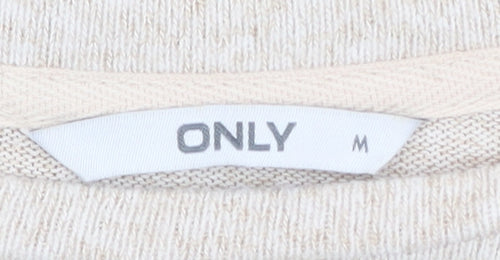 Only Women's Beige Jumper M Crew Neck Knit Casual