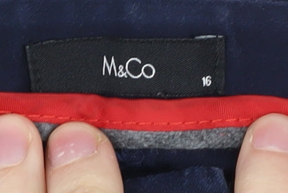 M&Co Women's Blue Trousers, Size 16