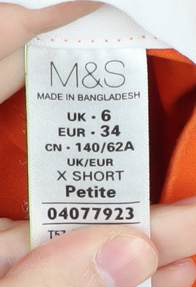 Marks and Spencer Women's Orange Trousers Size 6