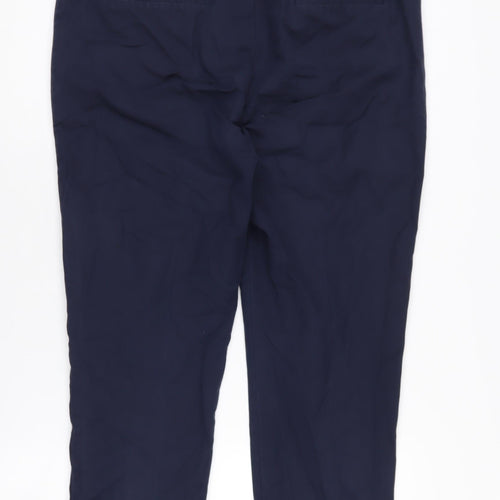 Marks and Spencer Women's Blue Regular Fit Trousers