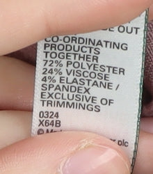 Marks & Spencer Women's Pink Wide-Leg Trousers M