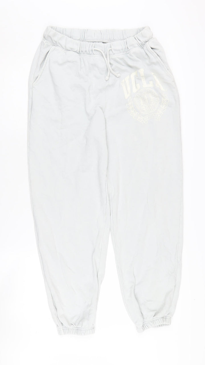 UCLA Women's White Jogger Trousers S Elastic Waist
