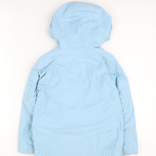 Next Boys Blue Hooded Jacket 5-6 Years with Zip Pockets