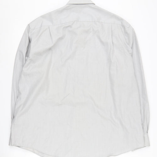 Marks and Spencer Men's Grey Herringbone Shirt 47