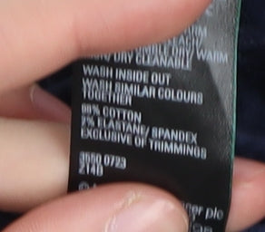 Marks and Spencer Women's Blue Cigarette Trousers Size 6