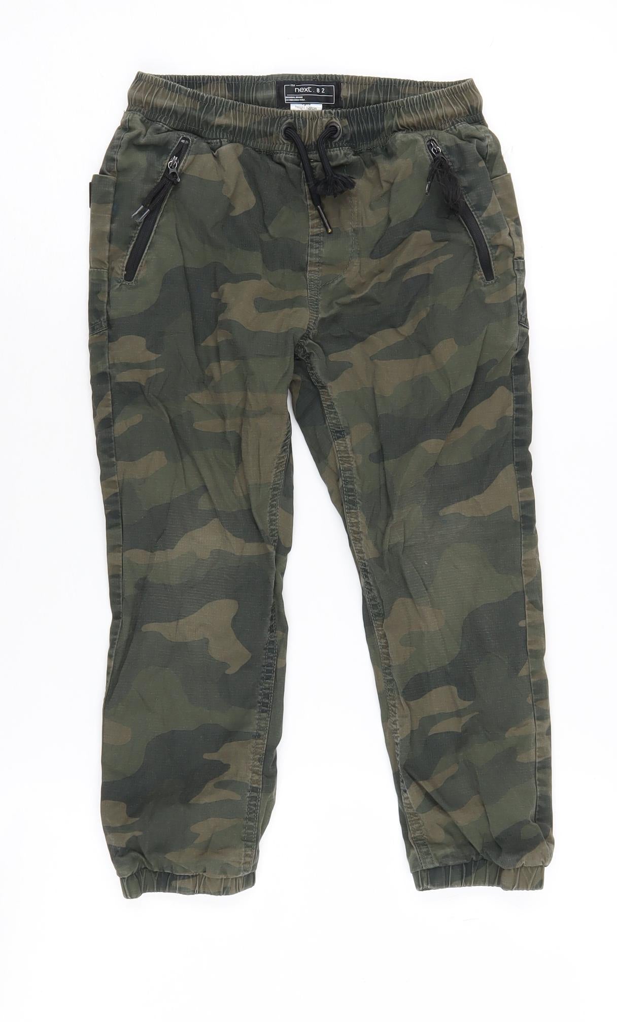 Next Boys' Camouflage Jogger Trousers, 7 Years, Elastic Waist