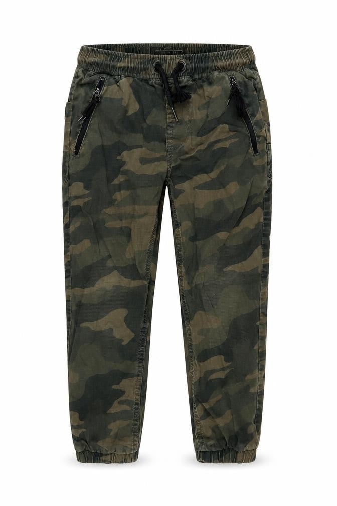 Front view of Next boys’' camouflage jogger trousers, 7 years, elastic waist