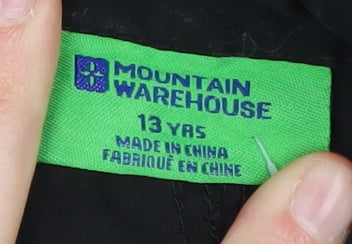 Mountain Warehouse Boys Black Trousers Size 13 Yrs with Pockets