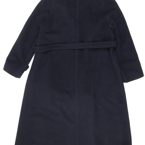 C&A Women's Black Belted Mid-Length Coat Size 14