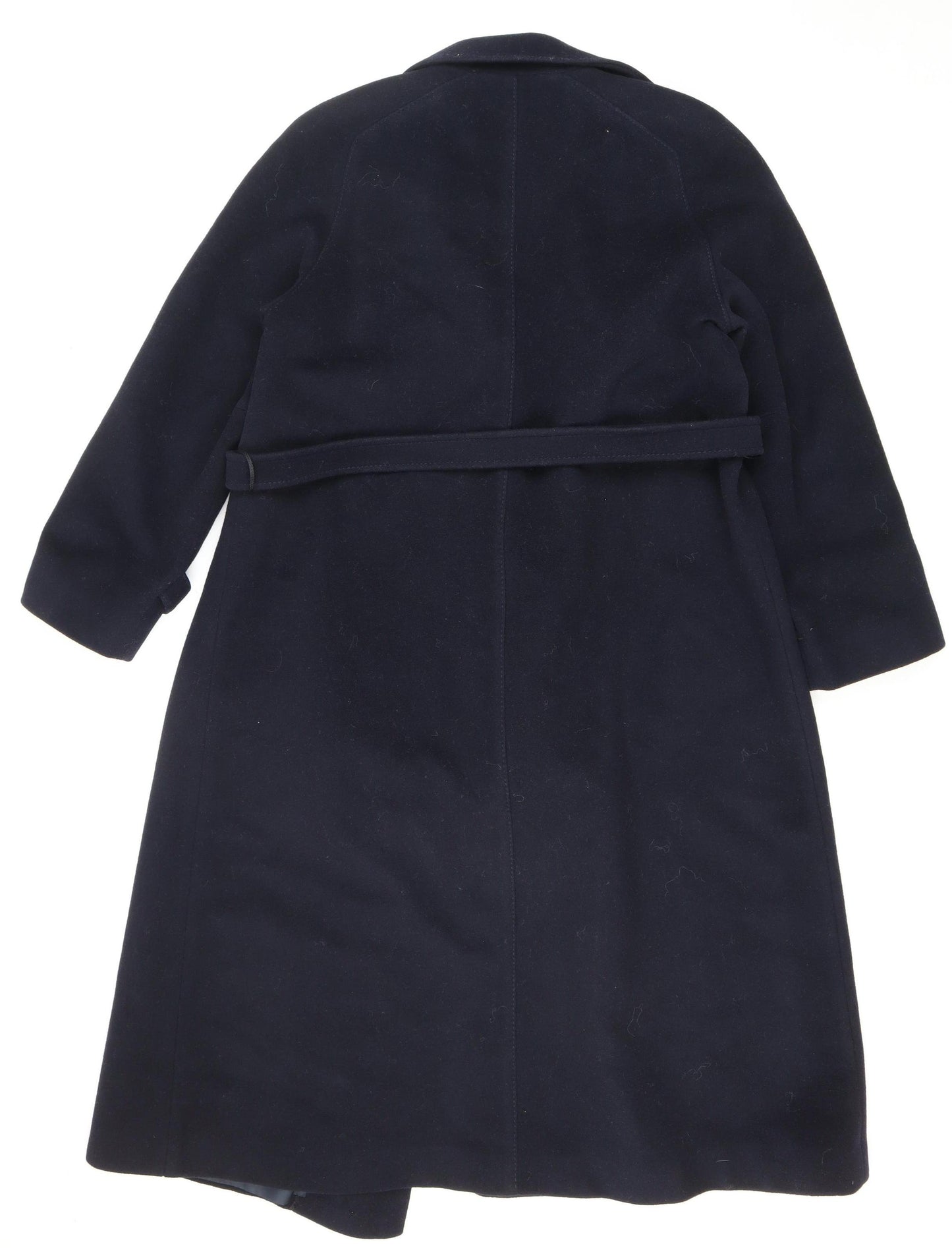 C&A Women's Black Belted Mid-Length Coat Size 14