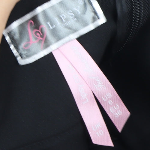 Lipsy Women's Black One Shoulder Sheath Dress UK 10