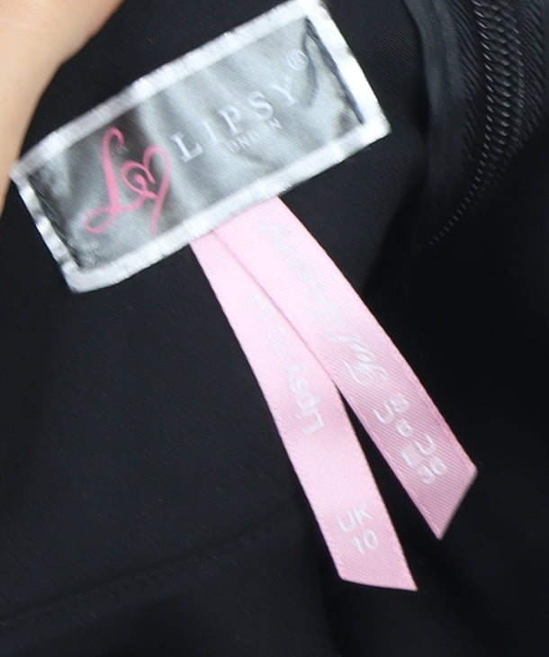 Lipsy Women's Black One Shoulder Sheath Dress UK 10