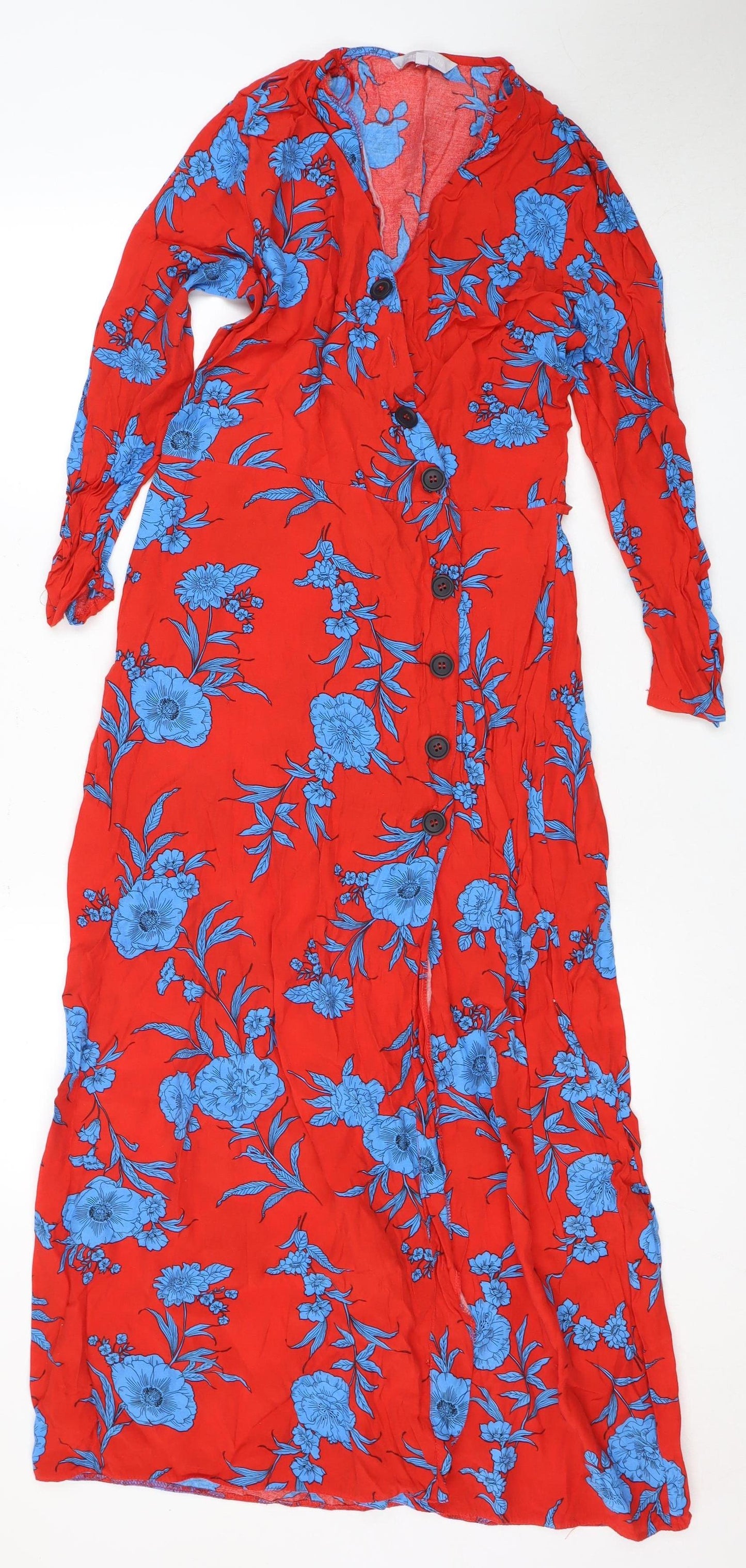 Red Herring Women's Red Floral Long Dress Size 12