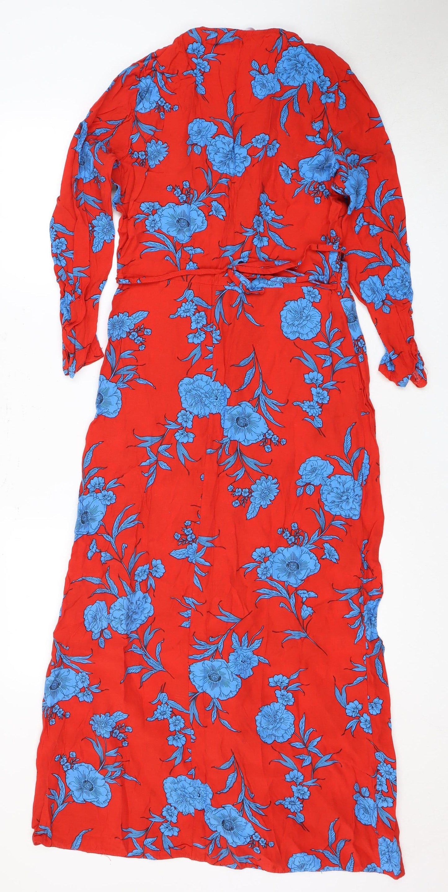 Red Herring Women's Red Floral Long Dress Size 12
