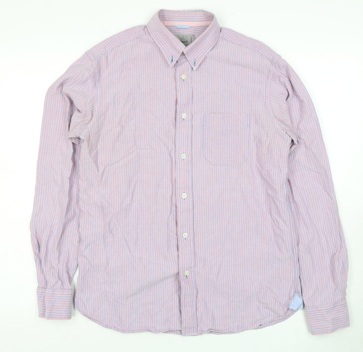 Marks and Spencer Men's Striped Shirt, Multicoloured, S