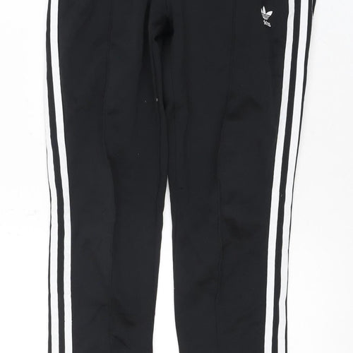 Adidas Unisex Black Track Pants Size 10 Athletic Style