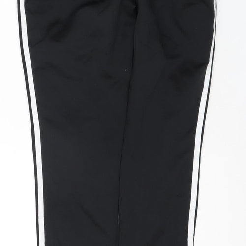 Adidas Unisex Black Track Pants Size 10 Athletic Style