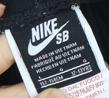 Nike Boys Black Athletic Shorts L - Quick Dry, Pockets