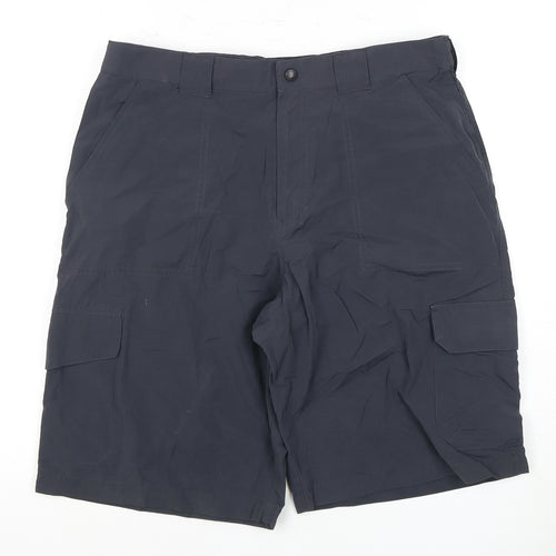 Marks and Spencer Men's Blue Cargo Shorts, Size M