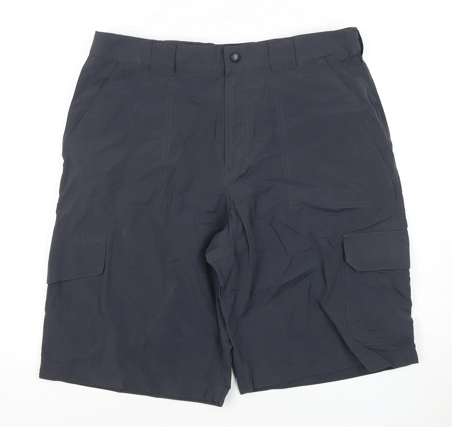 Marks and Spencer Men's Blue Cargo Shorts, Size M