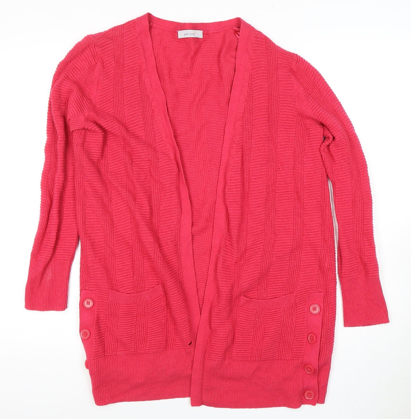 Marks and Spencer Women's Red Cardigan Size 10