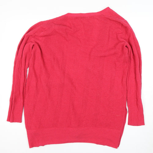 Marks and Spencer Women's Red Cardigan Size 10