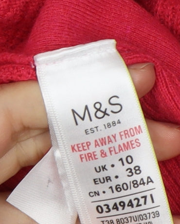 Marks and Spencer Women's Red Cardigan Size 10