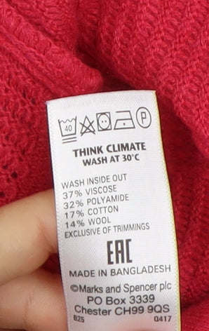 Marks and Spencer Women's Red Cardigan Size 10