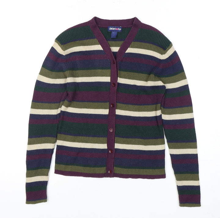 Limited Too Women's Multicoloured Striped Cardigan M