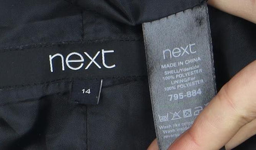 Next Women's Black Long Sleeve Dress Size 14