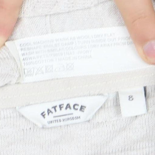 FatFace Women's Beige Wrap Jumper, Size 8