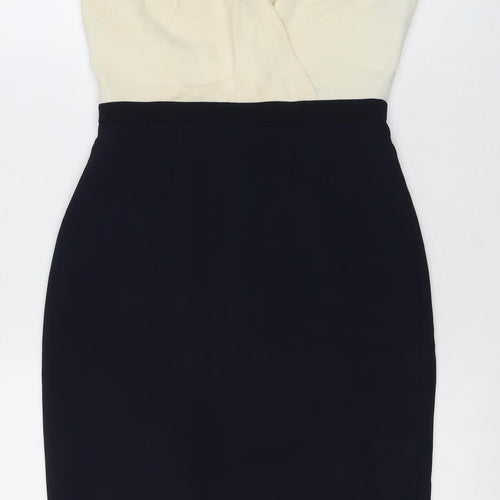 Hobbs Women's Black & White Sheath Dress Size 8