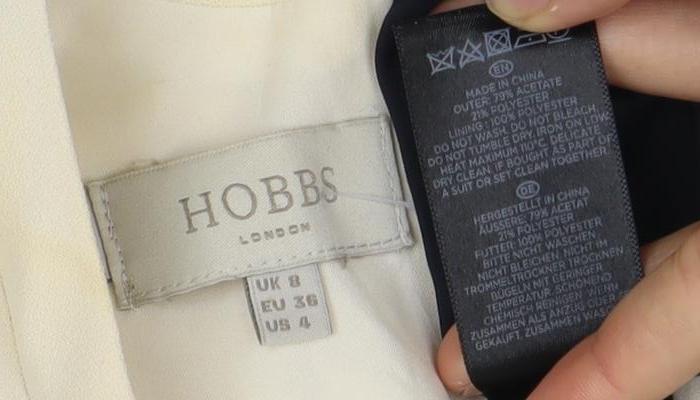 Hobbs Women's Black & White Sheath Dress Size 8