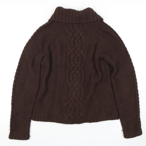 GAP Women's Brown Collared Cardigan, Size S, Casual Knit