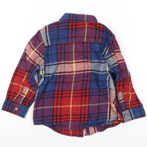 Next Boys Multicoloured Plaid Button-Up Shirt 18-24 Months