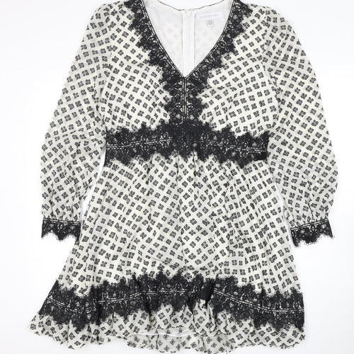 Forever New Women's Black & White Dress, Size 14, Party