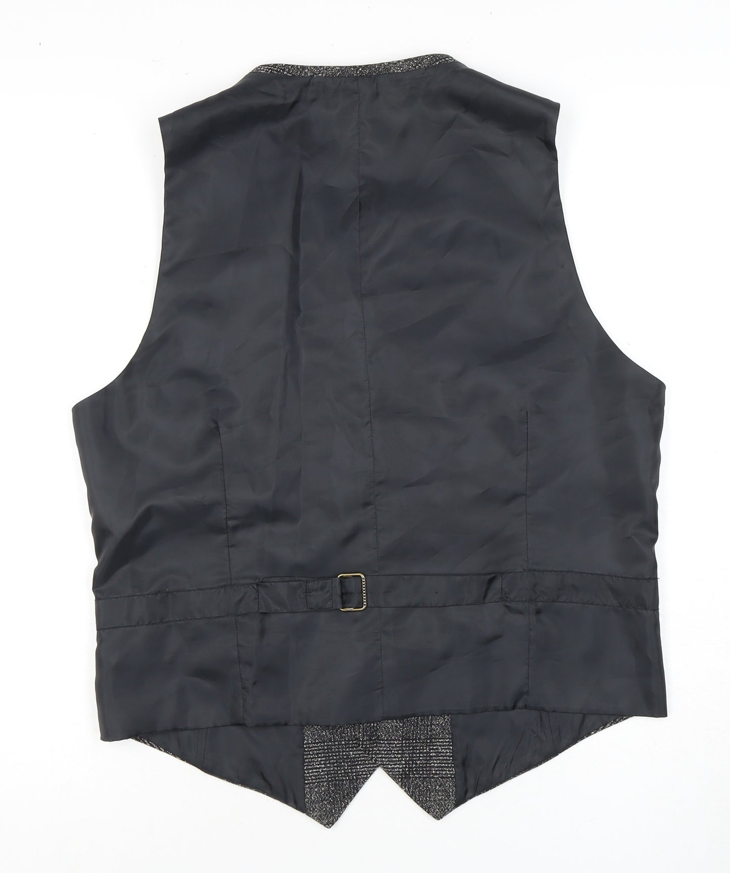 C&A Men's Grey Check Waistcoat, Size 40R