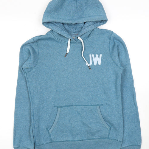 Jack Wills Women's Blue Hoodie Size 10 with Logo