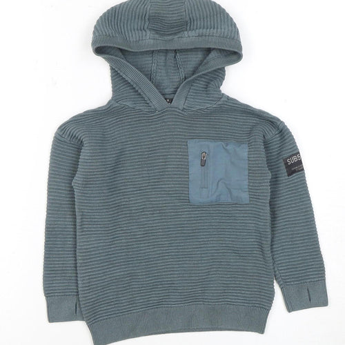 Next Boys Green Hooded Pullover with Zip Pocket - 5 Years