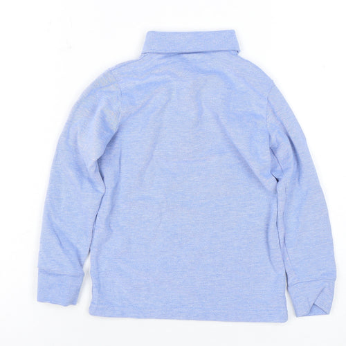 Next Boys Blue Polo Shirt, 4 Years, Long Sleeve, Logo Accent