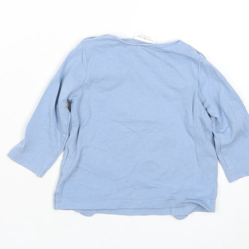 Next Unisex Baby Blue Animal Print Long Sleeve T-Shirt 3-6 Months