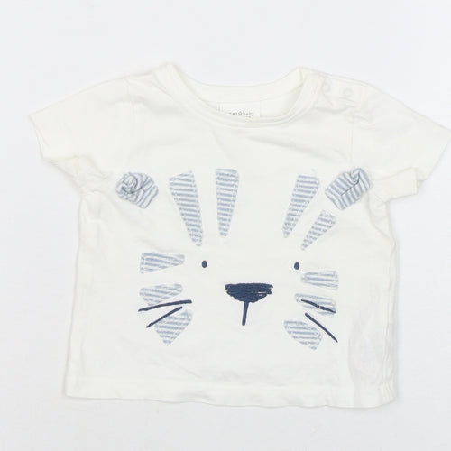 Next Unisex Baby White Lion T-Shirt 3-6 Months