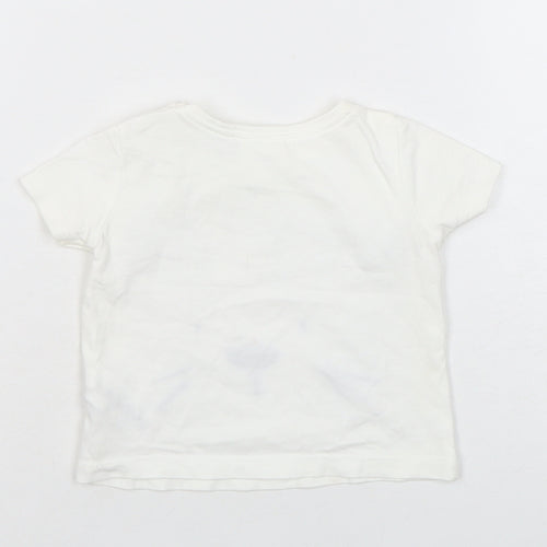 Next Unisex Baby White Lion T-Shirt 3-6 Months